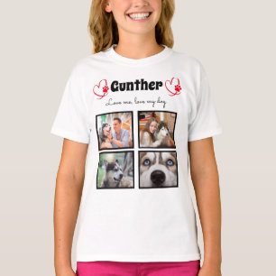 Hundeliebhaber 4 Foto Mädchen mit individuellem Co T-Shirt