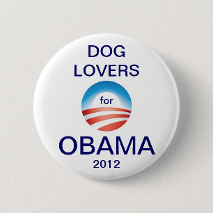 Hundeliebhaber-Abstimmung Obama 2012 Button