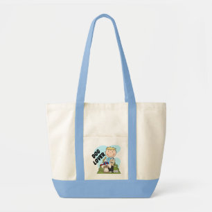 Hundeliebhaber-blonde Jungen-T-Shirts und Tragetasche