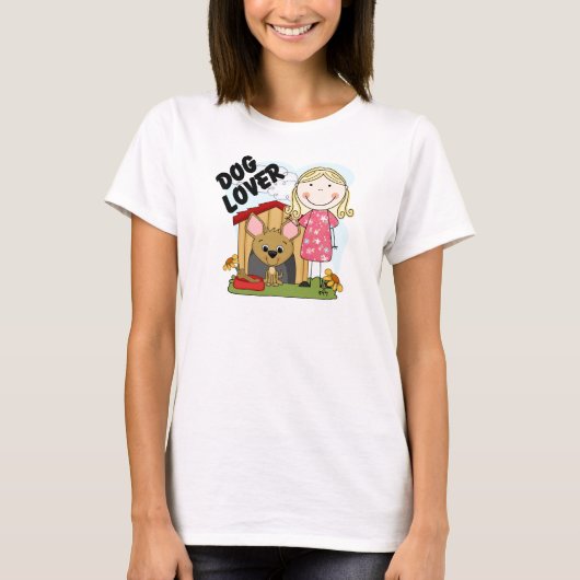 Hundeliebhaber-blonde Mädchen-T - Shirts und (Vorderseite)