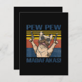 Hundeliebhaber| Bulldog-Pew Madafakas Dankeskarte (Vorne/Hinten)
