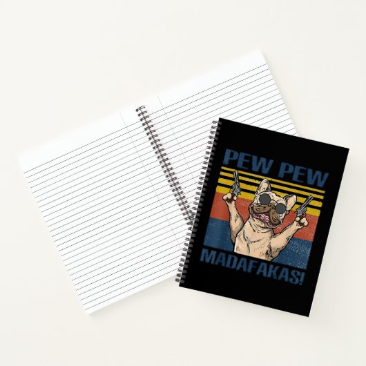 Hundeliebhaber | Bulldog Pew Madafakas Notizblock (Innenseite)