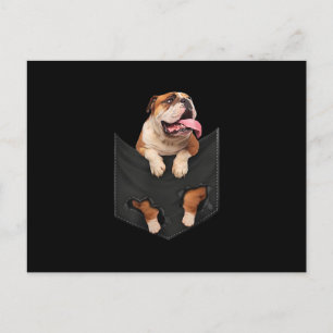 Hundeliebhaber   Englischer Bulldog in deinen Pock Feiertagspostkarte
