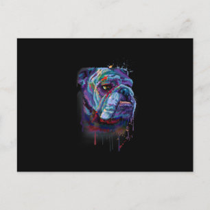 Hundeliebhaber English Bulldog Gift English Bull Feiertagspostkarte