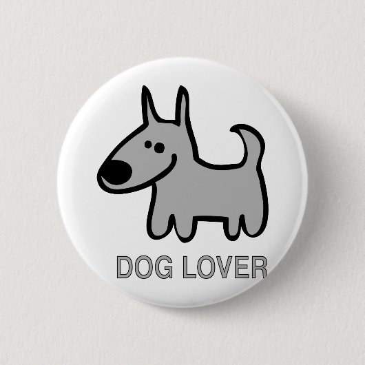 Hundeliebhaber-Entwurf! Button (Vorderseite)