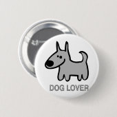 Hundeliebhaber-Entwurf! Button (Vorne & Hinten)