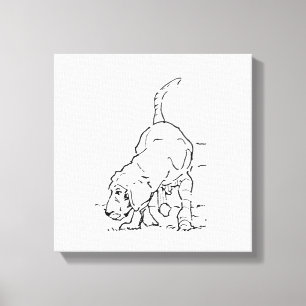 Hundeliebhaber-Erinnerung, Beagle-Illustration Leinwanddruck