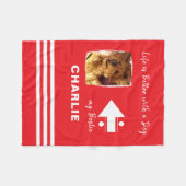 Hundeliebhaber Foto-Name rot Fleecedecke (Vorderseite (Horizontal))