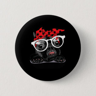 Hundeliebhaber Französisches Bulldogportrait in Button
