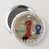 Hundeliebhaber für Romney Button (Vorne & Hinten)