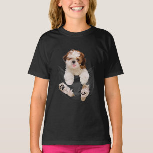 Hundeliebhaber geben Shih Tzu in Pocket Funny Hund T-Shirt