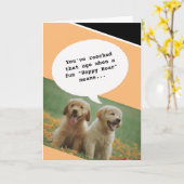 Hundeliebhaber Happy Hour Alter sonniger Geburtsta Karte (Gelbe Blume)