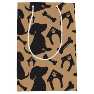 Hundeliebhaber; Haustiere; Hunde; Pfoten; niedlich Mittlere Geschenktüte