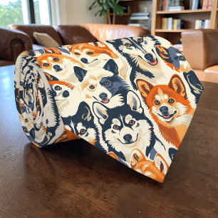 Hundeliebhaber-Hunde-Retro-Tie nach Maß Krawatte