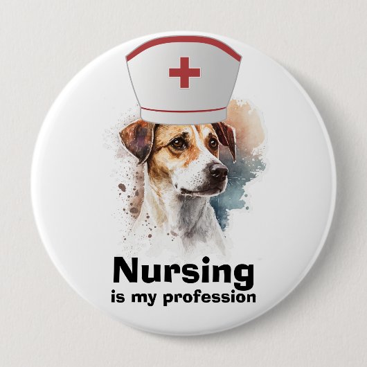 Hundeliebhaber, Krankenschwester Button (Vorderseite)