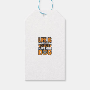 Hundeliebhaber Leben ist zu kurz Vintage-Shirt-Des Geschenkanhänger