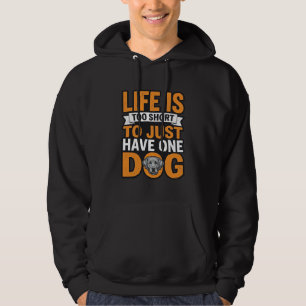 Hundeliebhaber Leben ist zu kurz Vintage-Shirt-Des Hoodie