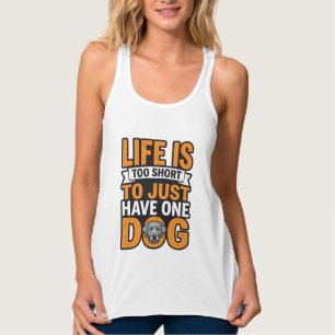 Hundeliebhaber Leben ist zu kurz Vintage-Shirt-Des Tank Top