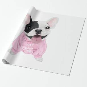 Hundeliebhaber Nur Liebe, Liebe Hund Geschenkpapier