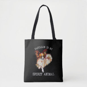 Hundeliebhaber   Papillon ist mein Geist Tier Tasche