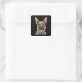 Hundeliebhaber Quadratischer Aufkleber (Tasche)