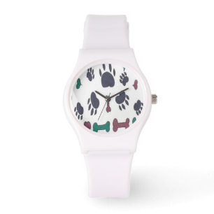 Hundeliebhaber-Tatzen-und Knochen-Uhr Armbanduhr