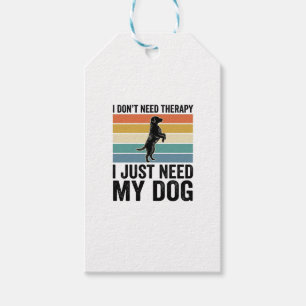 Hundeliebhaber-Therapie-Zitat Vintage-Gravurdesign Geschenkanhänger