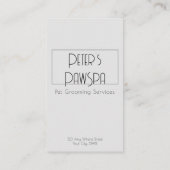 Hundeliebhaber Treue Visitenkarte (Rückseite)