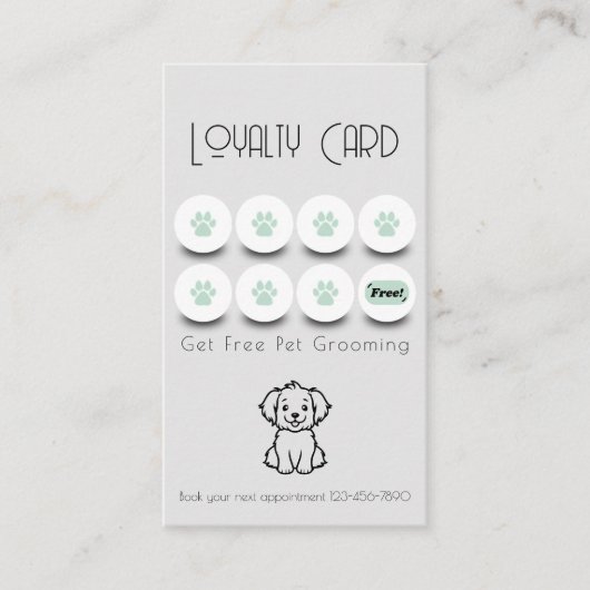 Hundeliebhaber Treue Visitenkarte (Vorderseite)