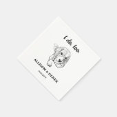 Hundeliebhaber von Schwarz-Weiß-Beagle Serviette (Ecke)