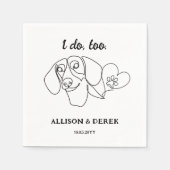 Hundeliebhaber von Schwarz-Weiß-Dackel Serviette (Vorderseite)