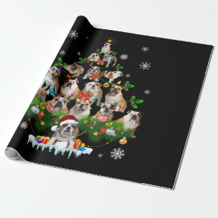 Hundeliebhaber  Weihnachtsbaumschmuck für Bulldot Geschenkpapier