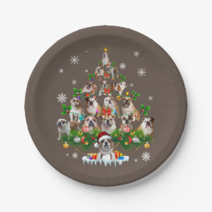 Hundeliebhaber  Weihnachtsbaumschmuck für Bulldot Pappteller