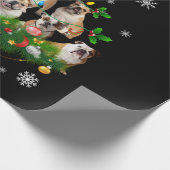 Hundeliebhaber| Weihnachtsbaumschmuck für Bulldots Geschenkpapier (Ecke)