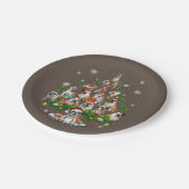 Hundeliebhaber| Weihnachtsbaumschmuck für Bulldots Pappteller (Schrägansicht)