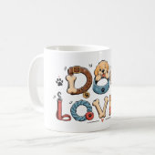 Hundeliebhaber Wortkunst Kaffeetasse (Vorderseite Links)