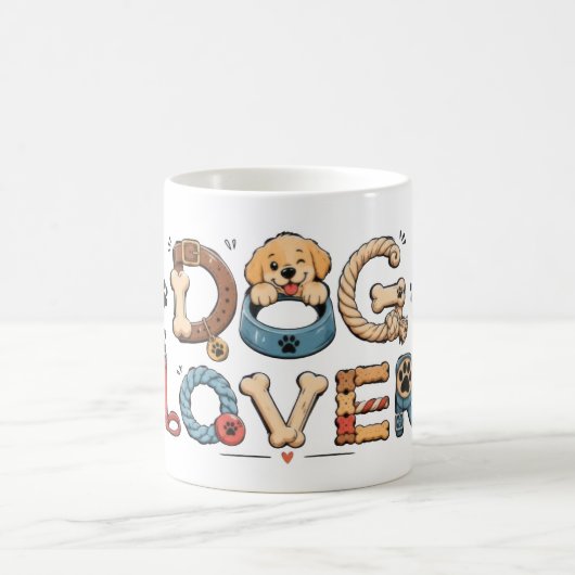 Hundeliebhaber Wortkunst Kaffeetasse (Mittel)