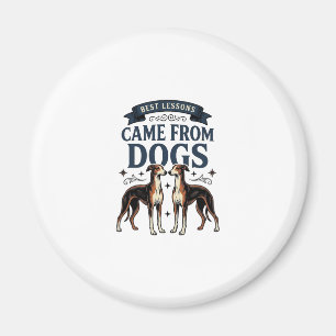 Hundeliebhaber-Zitat Vintage-Gravur Hound-Typograf Magnet