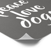 Hundeliebhaber zitieren Poster grau-weiß modern (Ecke)