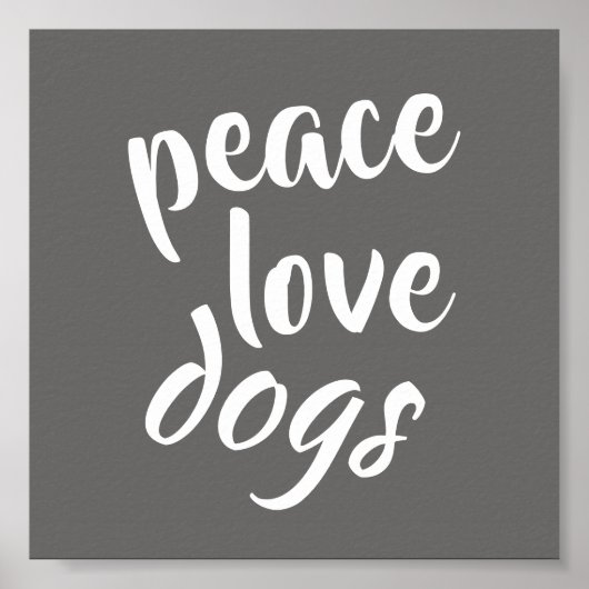 Hundeliebhaber zitieren Poster grau-weiß modern (Vorne)