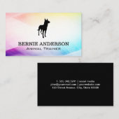 Hundelogo | Farbiger Abstrakter Hintergrund Visitenkarte (Vorne/Hinten)