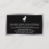 Hundelogo | Metallgrenze Visitenkarte (Rückseite)