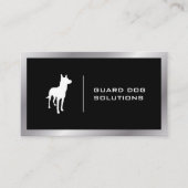 Hundelogo | Metallgrenze Visitenkarte (Vorderseite)