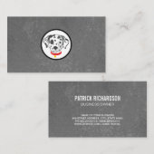 Hundelogo | Niedlicher Gepunkteter Dalmatiner Dogg Visitenkarte (Vorne/Hinten)