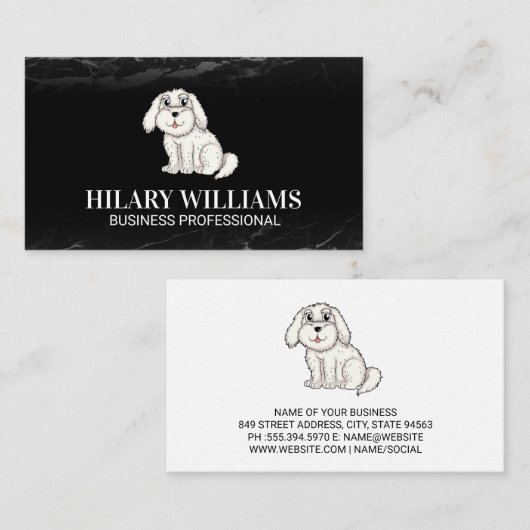 Hundelogo | Tierdienste Visitenkarte (Vorne/Hinten)