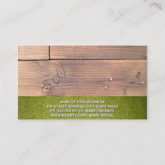 Hundelogo | Turf Wood | Tierdienste Visitenkarte (Rückseite)