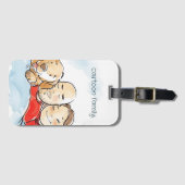 Hundeltern Gepäckanhänger (Vorderseite (Horizontal))