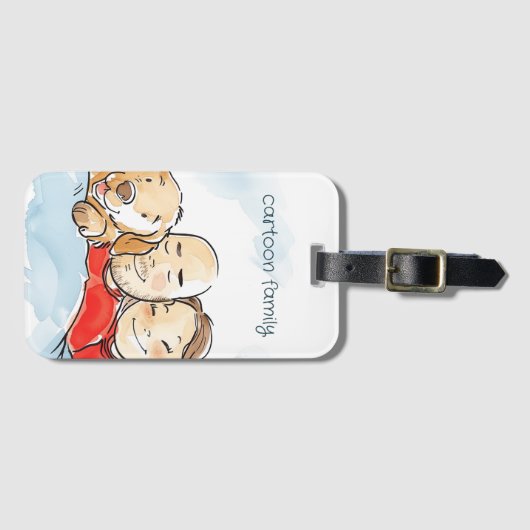 Hundeltern Gepäckanhänger (Vorderseite (Horizontal))