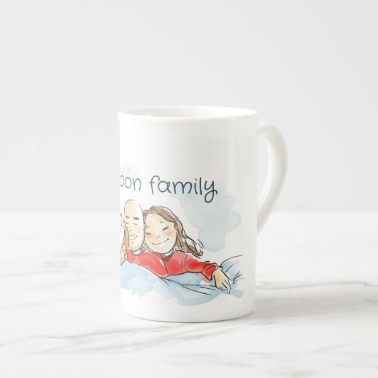 Hundeltern Porzellantasse (Vorderseite Rechts)