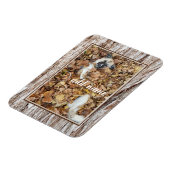 Hundeltier mit modernem Foto witzig Magnet (Linke Seite)